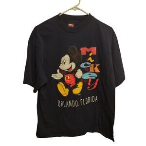 Vintage Y2K Mickey Unlimited Graphic Tee Shirt Casual Lightweight Nostalgia